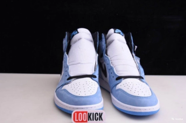 Cheap TBK WHITE HIGH AIR BLACK RETRO 555088-134 UNIVERSITY BLUE JORDAN 1 0716